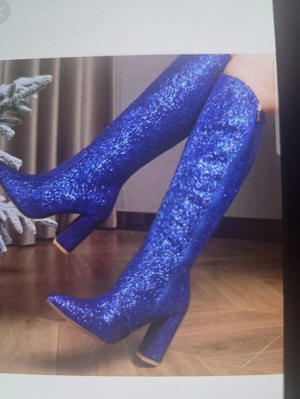 Taylor Swift midnights navy glitter tall boots